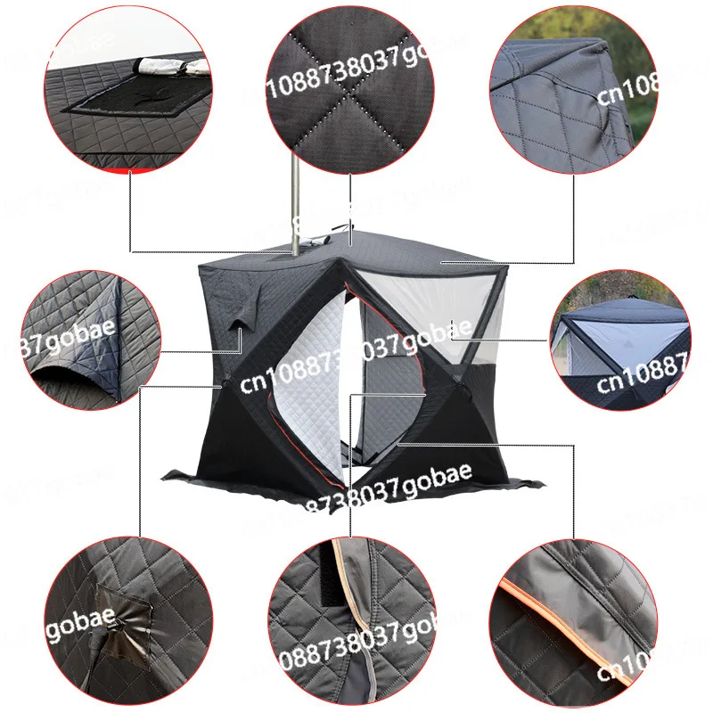 Winter sauna tent thickened warm fishing tent (with chimney mouth)