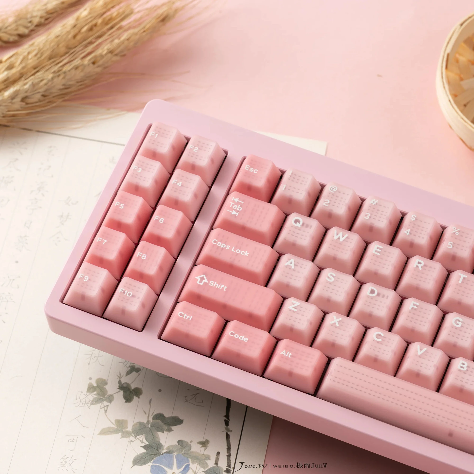 Hififox x Domikey XTRM Cherry Profile ABS Doubleshots Keycap Set for keyboard BM60 CSTC75 BM65 BM68 XD60 Pink