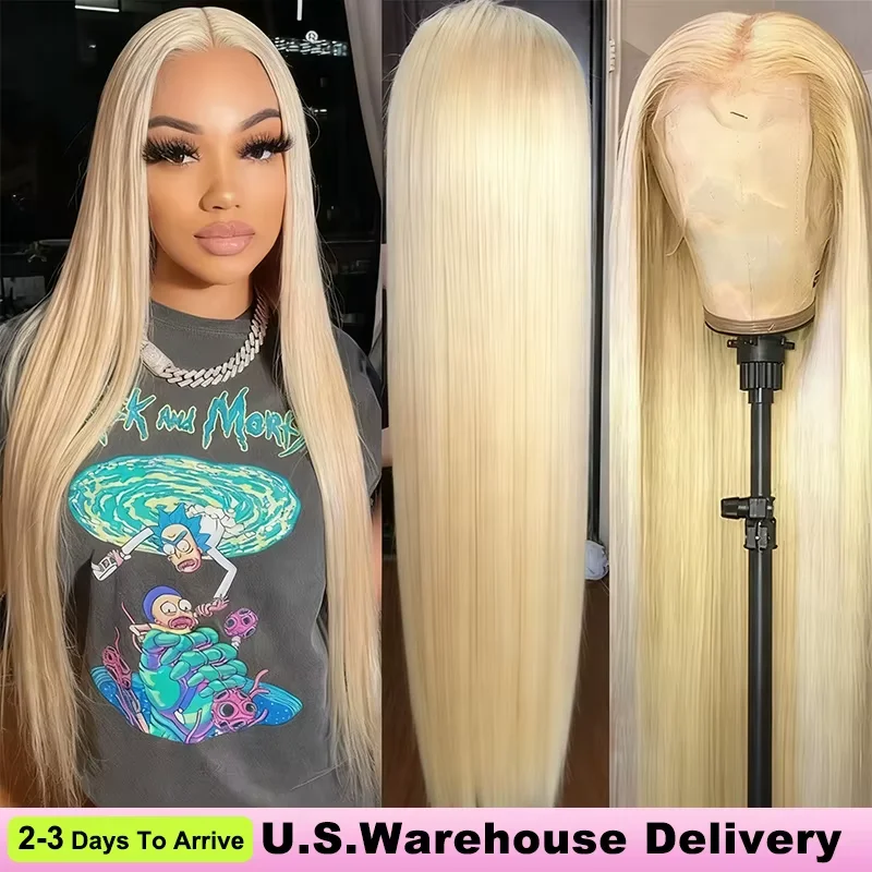 

13x6 HD Transparent 613 Blonde Lace Frontal Human Hair Wig 13x7 Brazilian Straight Lace Front 100% Wet And Wavy Human Hair Wigs