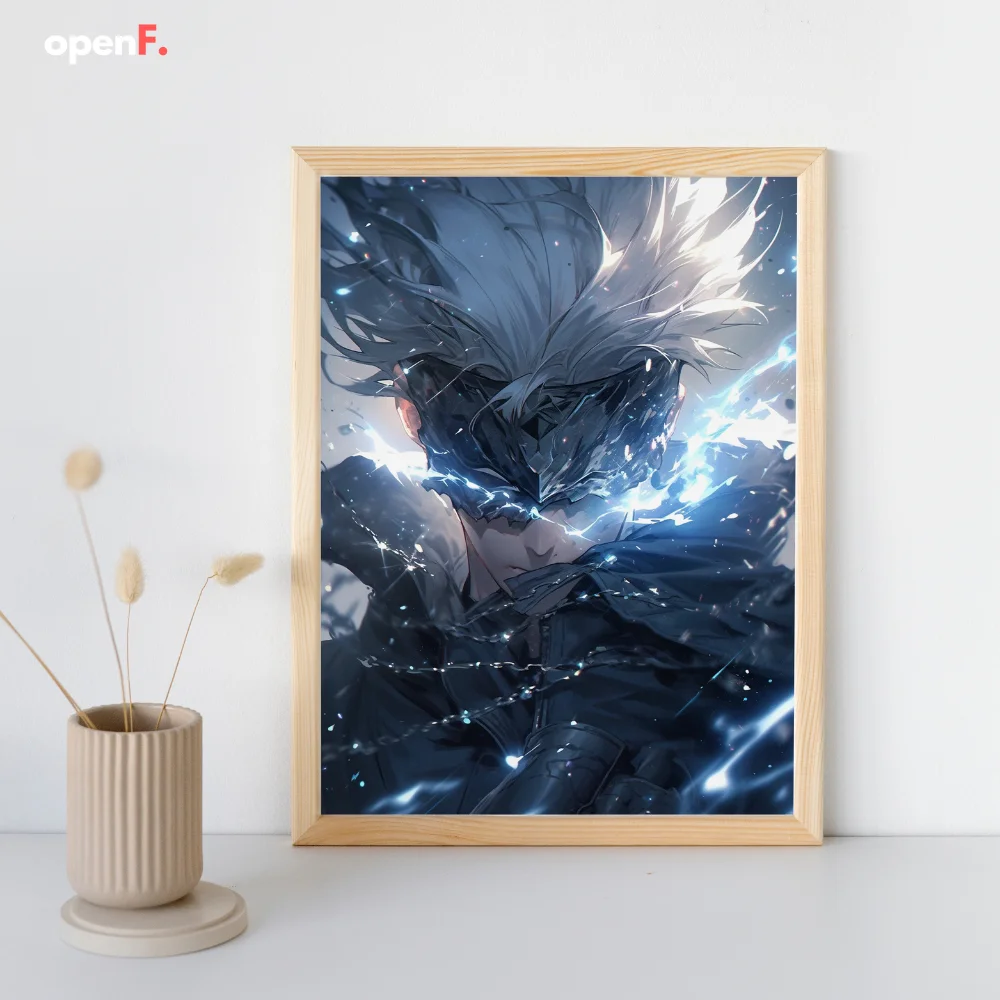 Anime Gojo LED Lighting Painting Lâmpada, Plug USB, Recarregável, De madeira, Lâmpada de mesa para artesanato, Presente de colegas e amigos, Novo