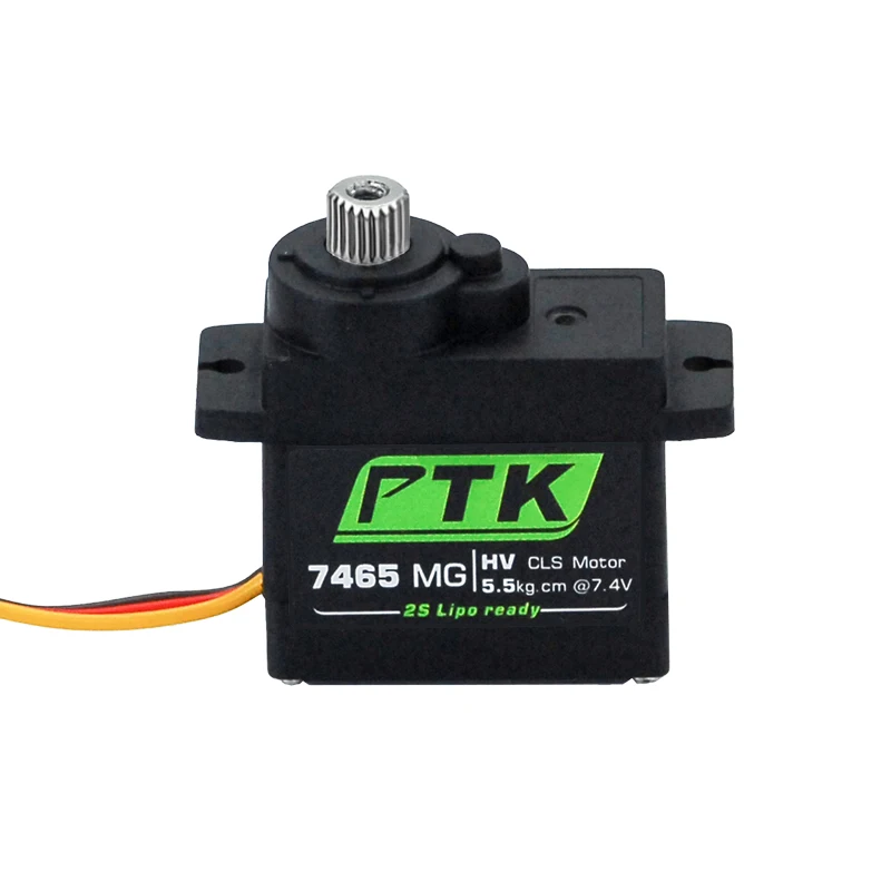 PTK 7465W MG 9g servo digitale Metal gear impermeabile HV 5kg ala fissa RC Car Elicottero Robot servo 180 °   Servo 1/8