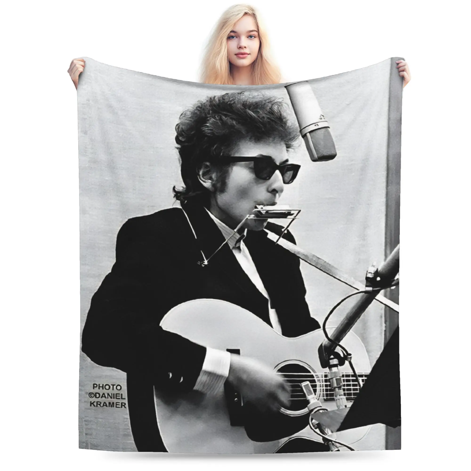 Bob Dylan Singer Blanket Warm Cozy Fluffy  Throw Blankets for Sofa 50x60 Inch Multiple Sizes Bedspreads