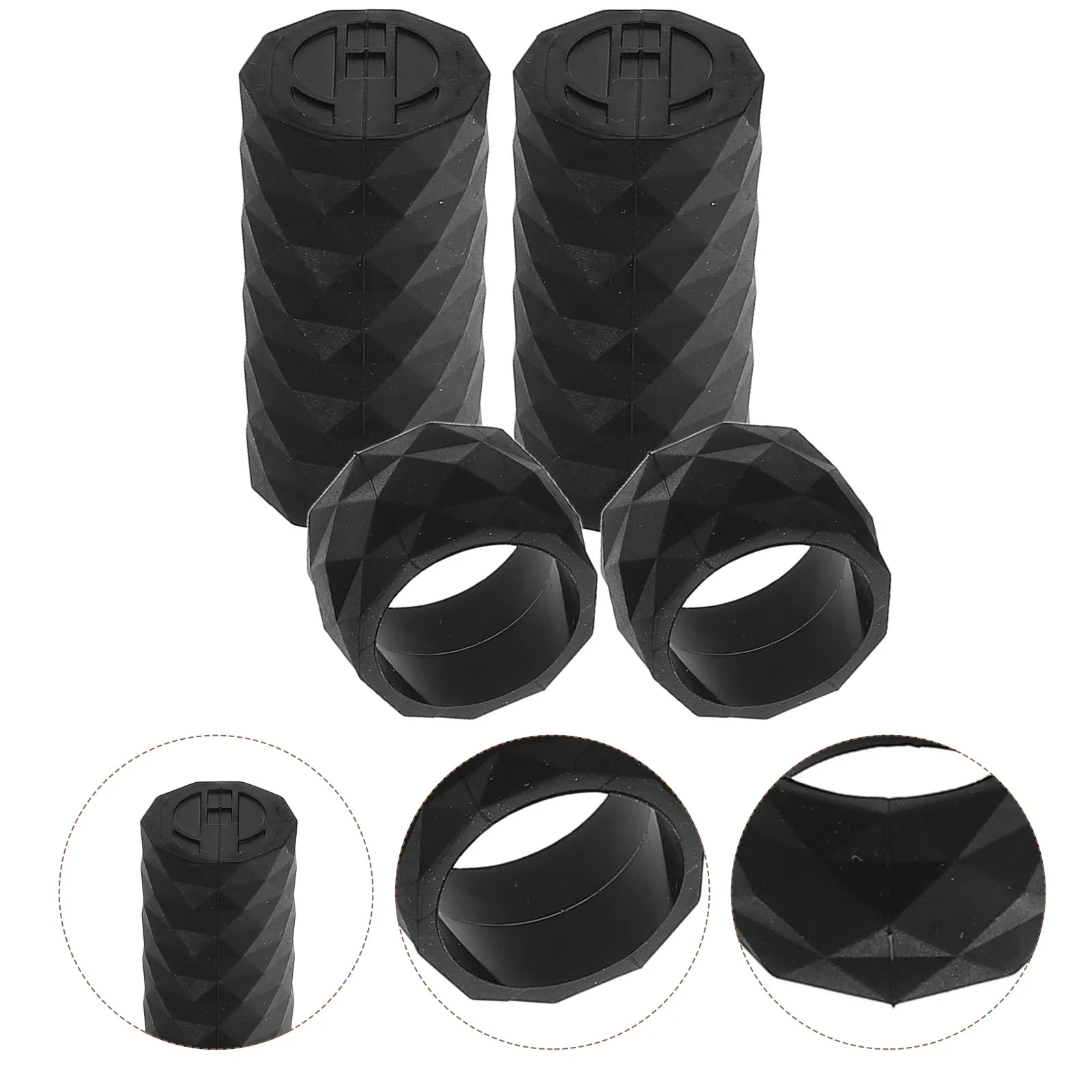 

4pcs Silicone Grip Loops Non-Slip Bike Handlebar Fixed Rings Easy Install Durable Grip Covers For Road Fixed Gear Bicycles