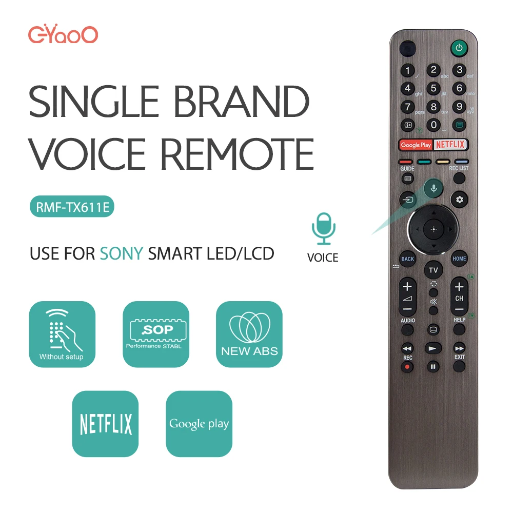 Podświetlenie Voice pilot do telewizora RMF-TX611E zamiennik dla Sony 4K HDTV RMF-TX600U KD-55XH9505 KD-75XH9505 RMF-TX621E ze stopu Aluminium