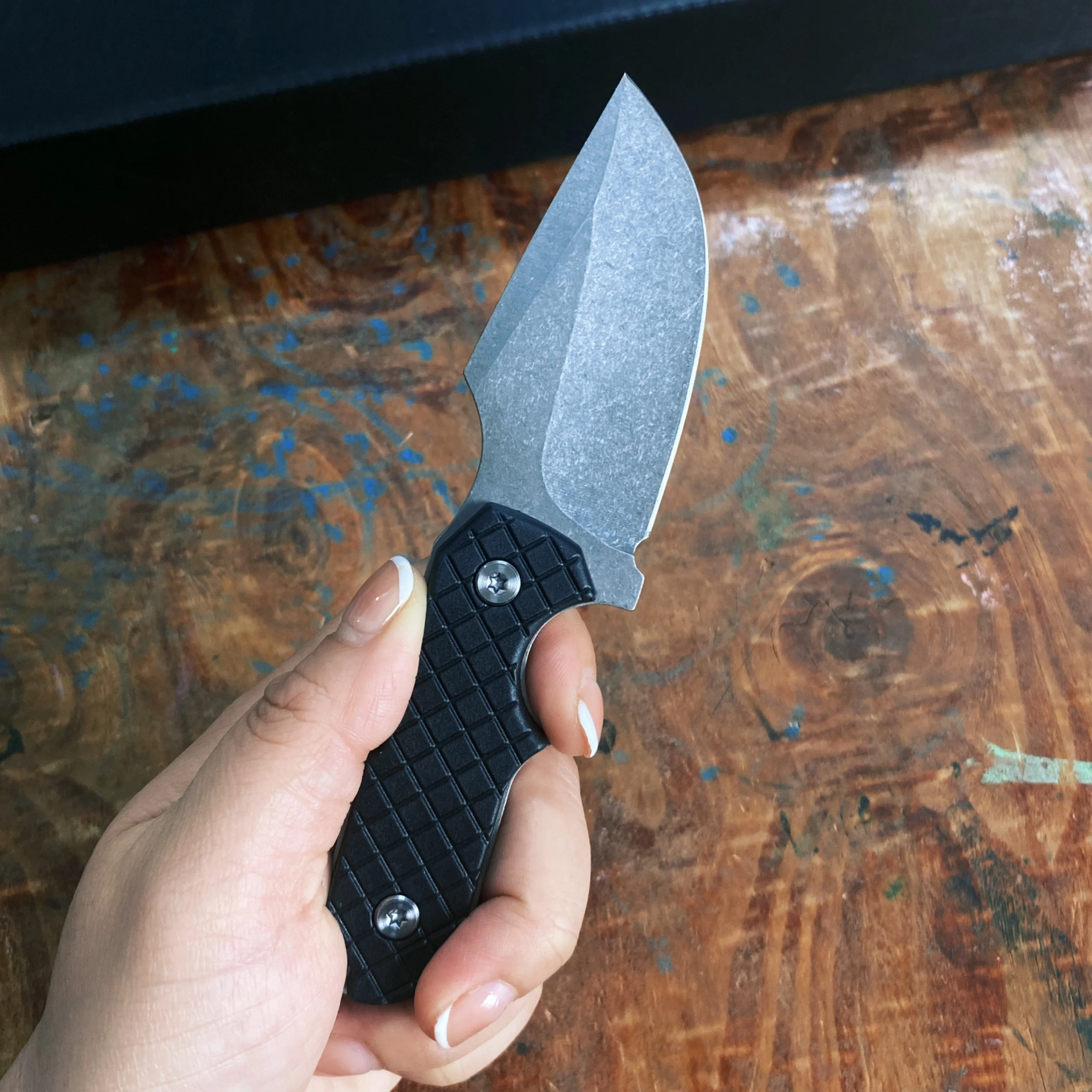 EDC سكينة للاستعمال الخارجي بقاء سكين مستقيم صغير صلابة عالية العمود الفقري المتكامل مع غمد K سكين الدفاع عن النفس سكين جيب