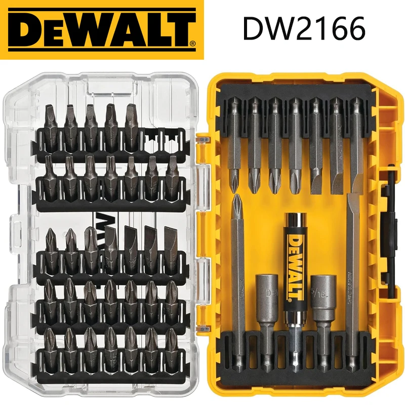 Dewalt Dw2166 45 Piece Screwdriver Bit Set Steel Hex Shaft Phillips Slots Square Double Sided Bits Electric Tools Accessories