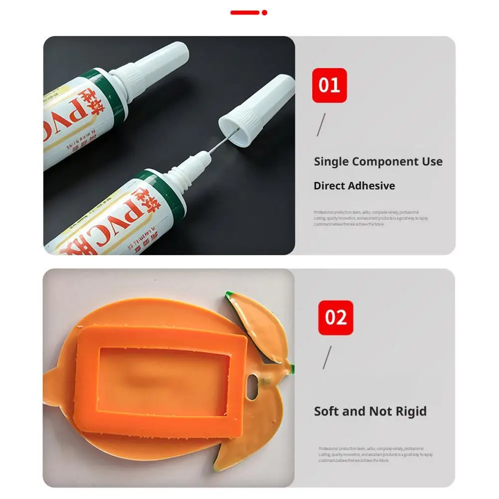 20/60ml Soft PVC Glue Transparent Strong Adhesive Waterproof For Rubber PU Leather EVA Fabric Repair DIY Craft Quick Drying