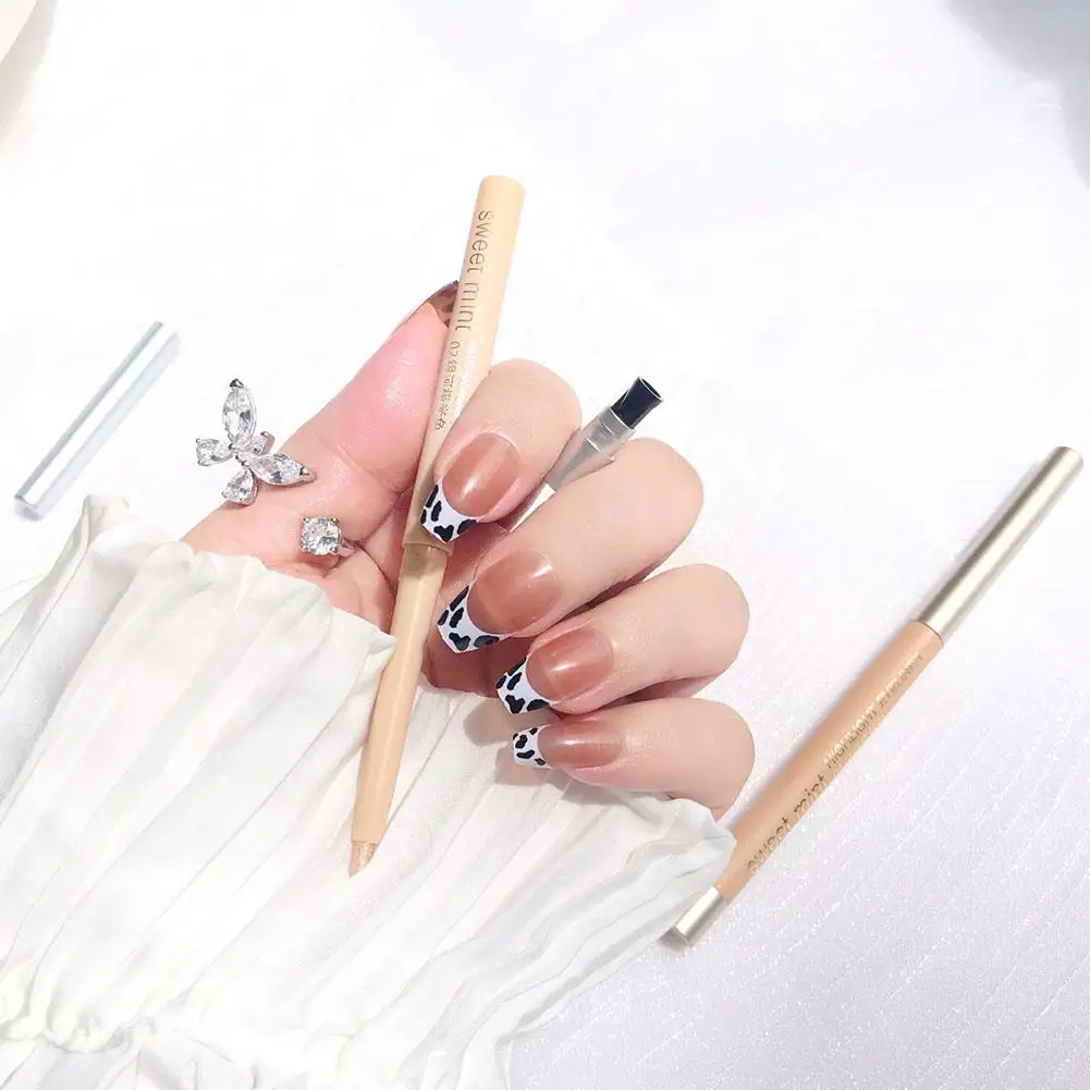 SWEET MINT 1/2pcs Shiny Lying Silkworm Eyeliner Pencil Glitter Nature Brightens Eyeshadow Pen Long-lasting Shining Eye Makeup