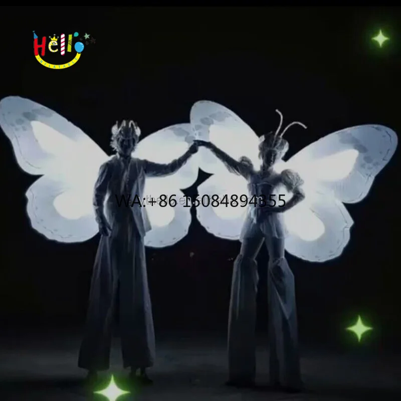 Holiday Performance Dancing Parade Balloon Walking White butterfly Inflatable wings Costume