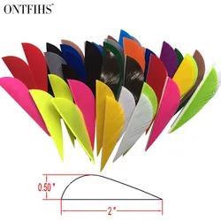 100 Pcs New 2 Inch Feather Arrows Parabolic Turkey Feathers Archery Accessories Fletches Water Drop Fletching For Hunting Arrow