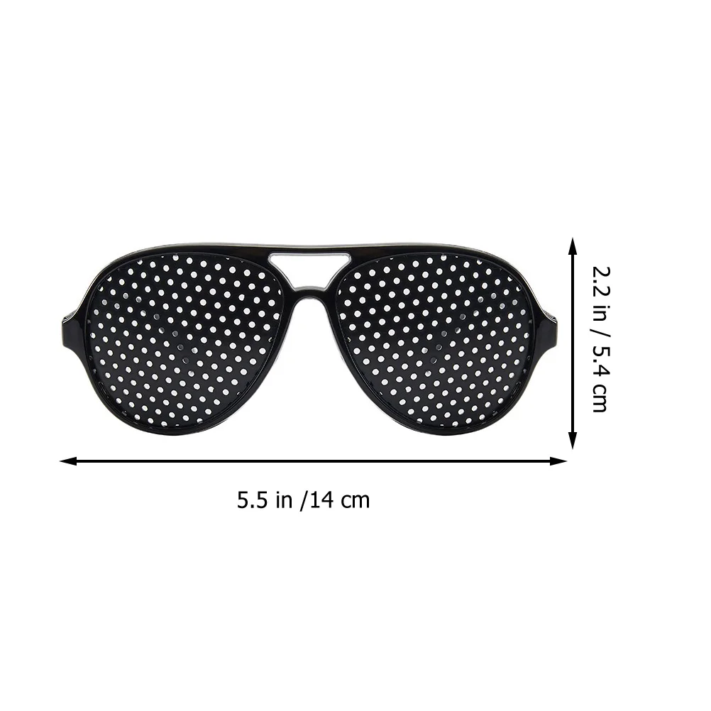 

2Pcs Pinhole Sunglasses Black Decorative Mirror Vision Improvement Anti Fatigue Portable Reader Glasses Myopia Presbyopia
