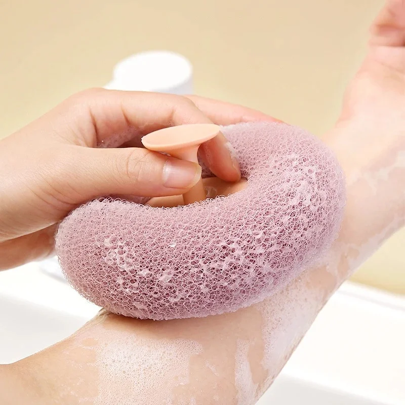 

Bath Sponges Bath Mesh Pouf Body Scrubber Loofah Quick Dry Rich Foaming Handheld Bath Loofahs Poufs With Massage Dots For Body