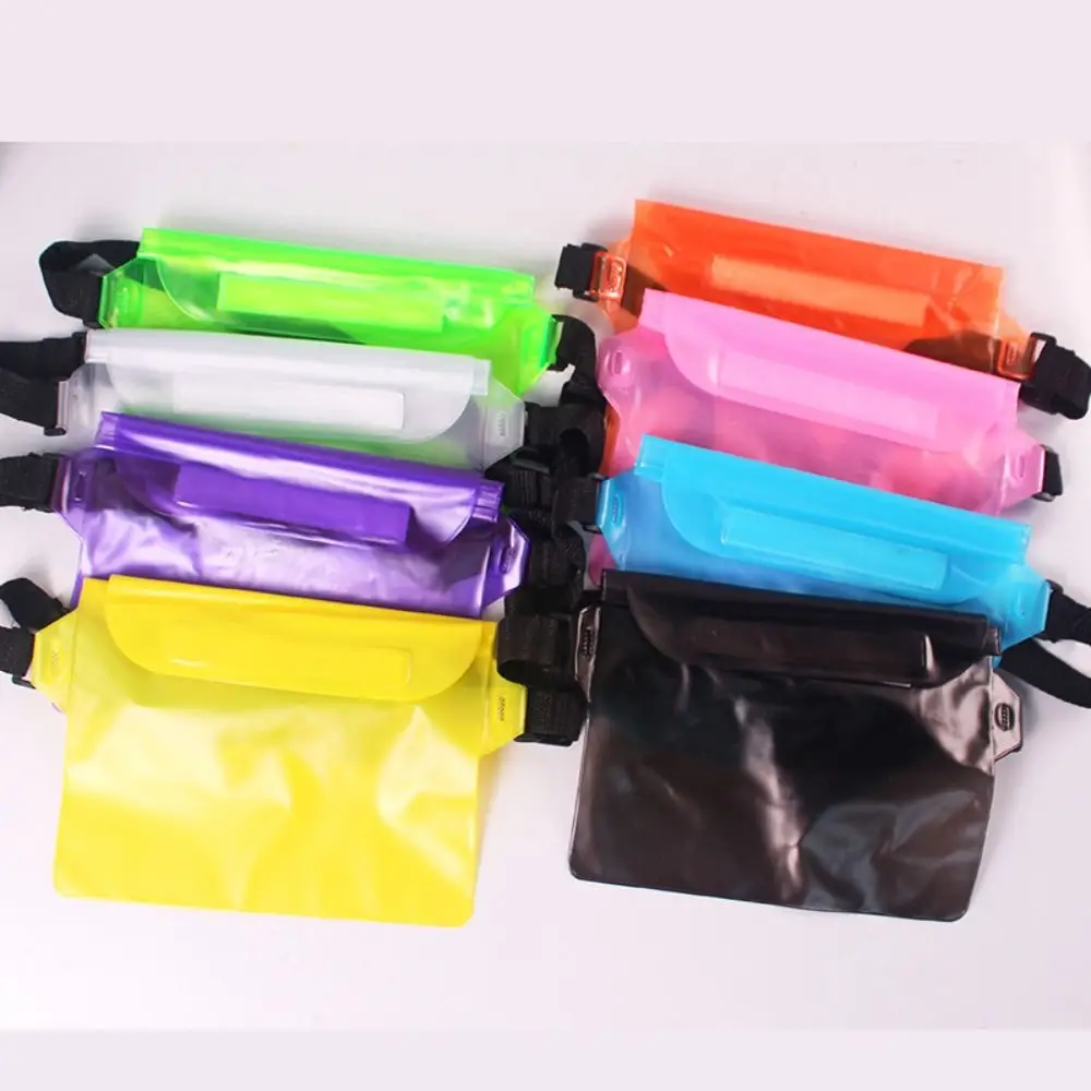 Bolsa de cintura portátil para festival, bolsa de cintura simples para telefone, à prova d'água, tela tocável, transparente, capa de telefone, praia