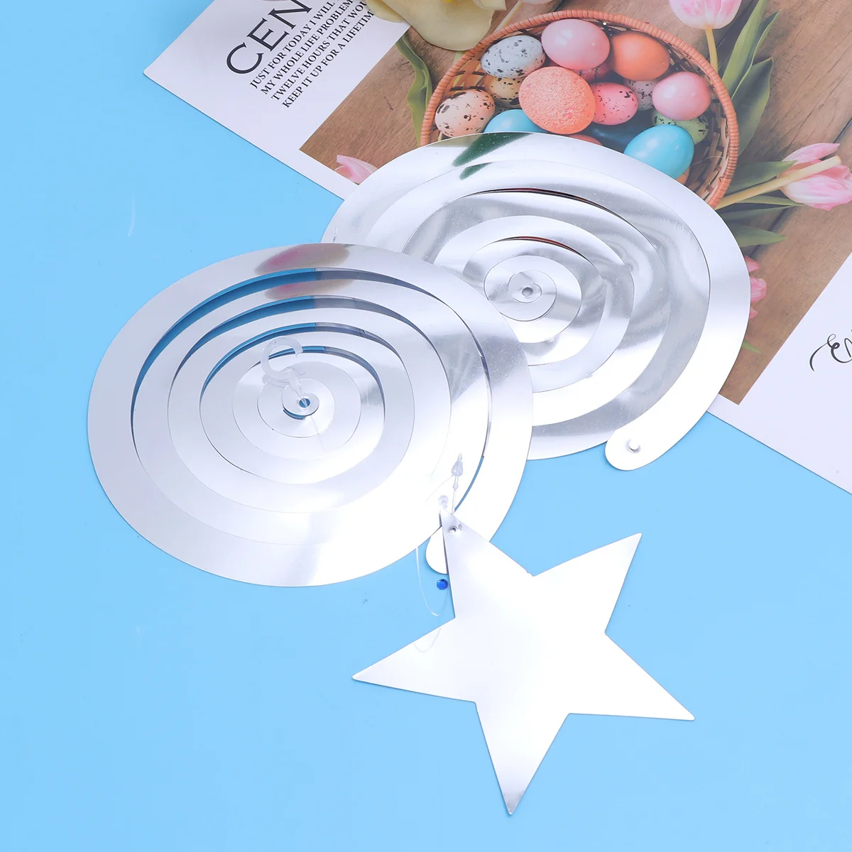 12 قطعة زينة دوامة وطنية أحمر فضي أزرق سقف اللافتات يوم الاستقلال زينة دوامة للحفلات