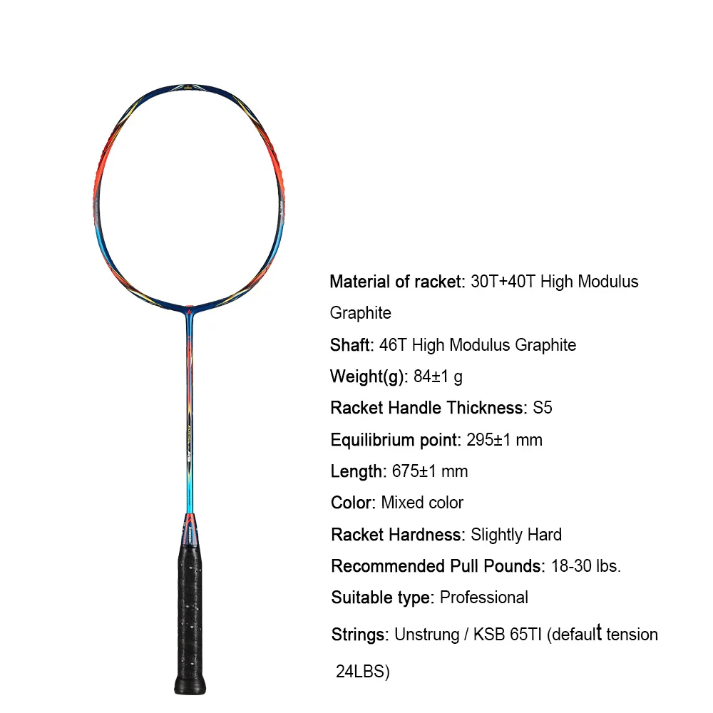 Kawasaki Original Badminton Racket King K9 All-around Type T Join Power Carbon Fiber Racquet For Intermediate Players