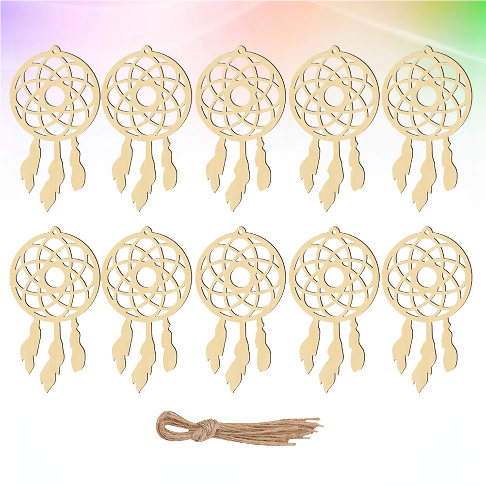 

20pcs Dream Catcher Hanging Decor Wooden Pendant For Home Wall Ornament Living Room Porch Decoration Lightweight Crafted Art