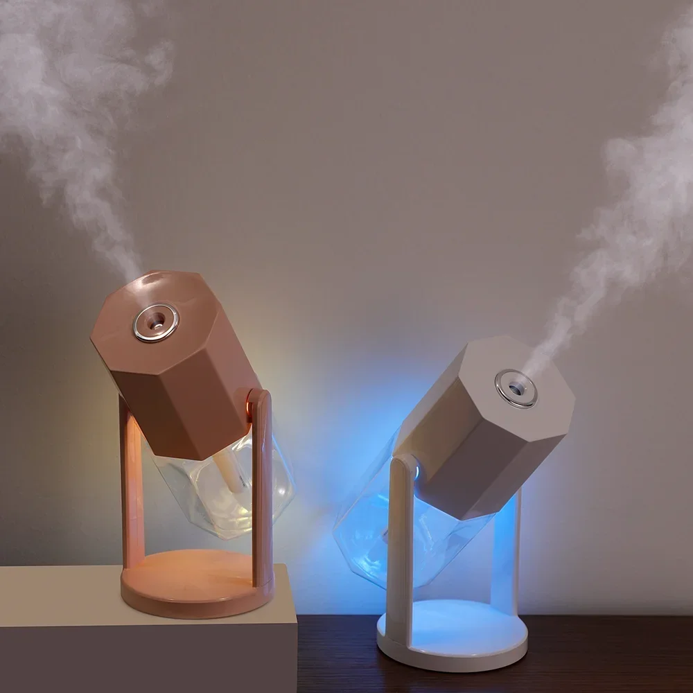 Umidificatore USB da 240 ml per mini umidificatore ad ultrasuoni domestico con lampade notturne a LED per creatore di nebbia da tavolo per ufficio auto