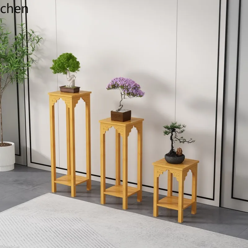

LXC Flower Stand Balcony Floor-standing Decorative Solid Wood Multi-layer Window Sill Succulent Flower Pot Rack