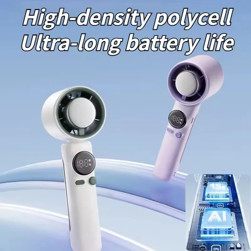 Zai Xiao Portable 100-Speed Turbo Handheld Fan with Semiconductor Ice Cooling USB Rechargeable Ideal for Outdoor Use