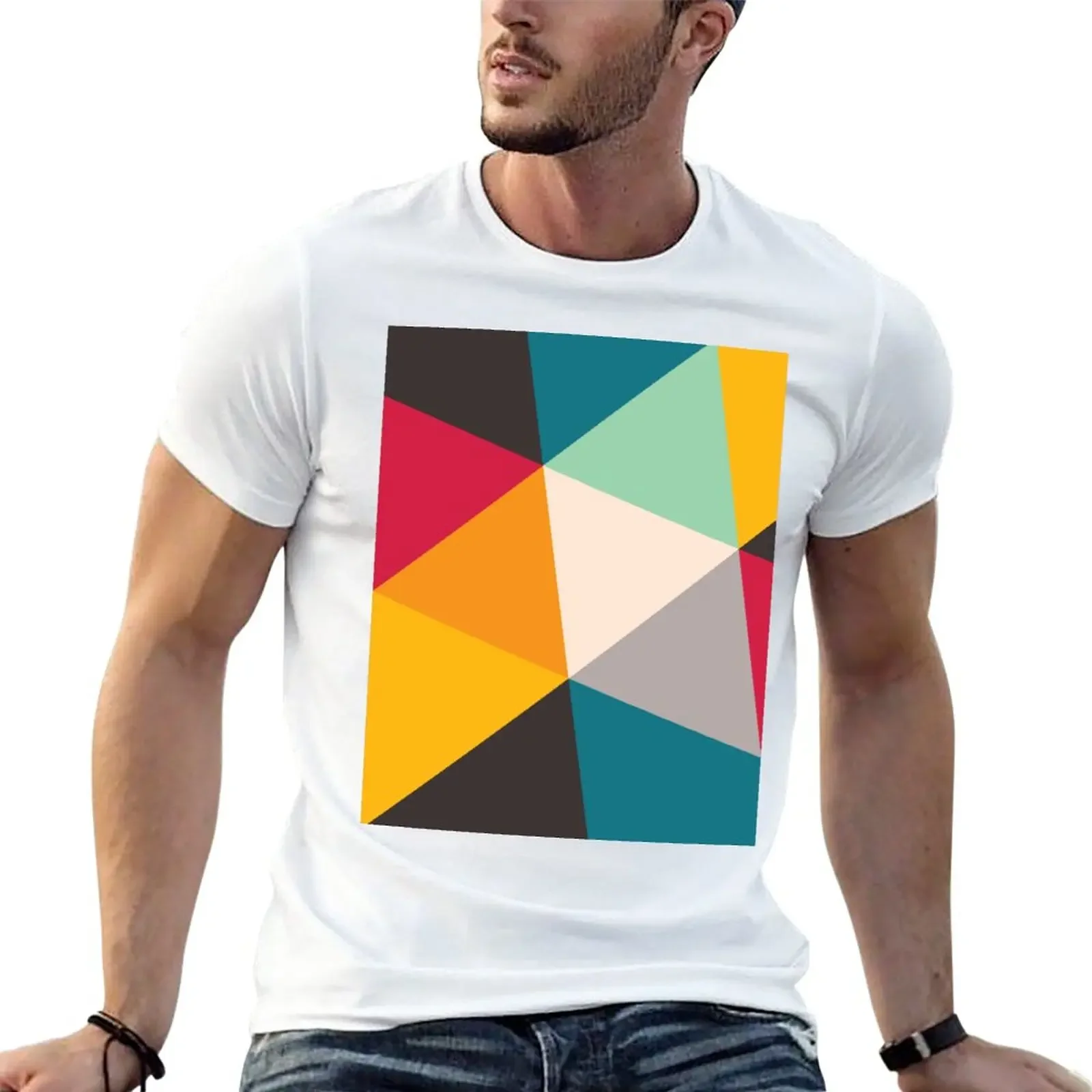 New Colourful Geometric Triangles (2012) T-Shirt anime t shirts designer shirts oversized t shirts for men