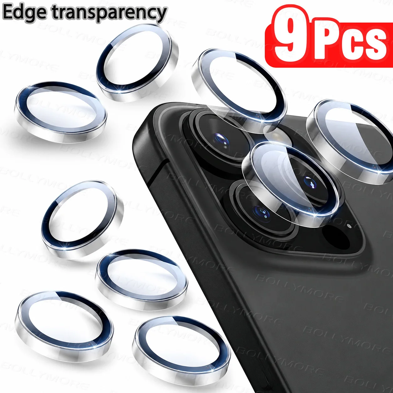 9 Stück Transparente Handykamera-Schutzfolie, Geeignet für iPhone 17 Pro Max/16/15/14/13/12/11, Vollständig Abdeckend, Kratzfest