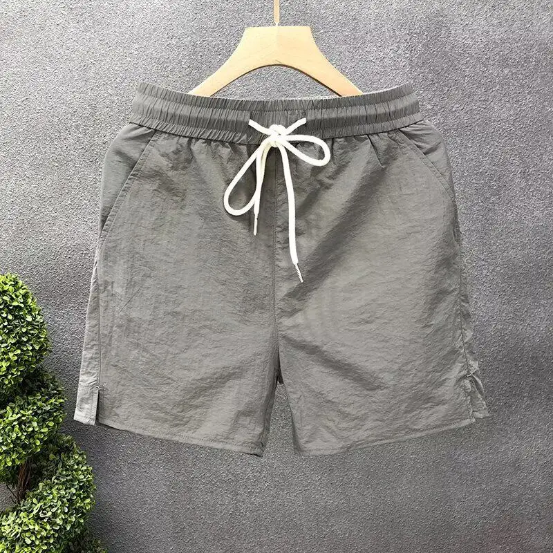 Trendy Sport Shorts for Men Quick Dry Running Thin Ice Silk Casual Pants Outdoor Wear Fourths Summer Leisure Fashion Youth