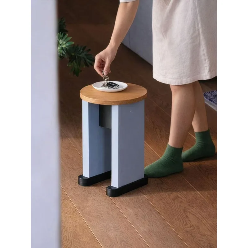 

Creative round stool modern simple living room bedroom leisure stool household multi-functional shoe changing stool