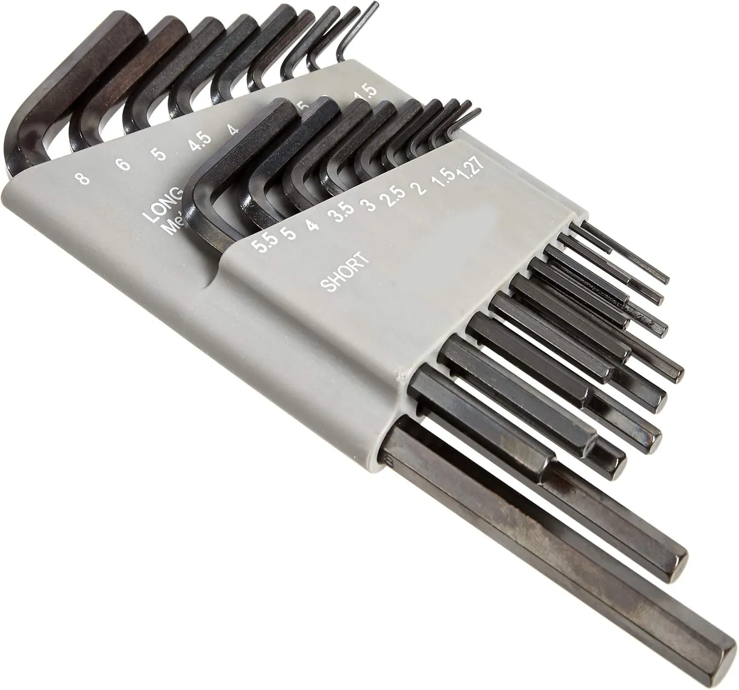 

18-piece Allen Wrench Nickel-plated Chrome Vanadium Steel Metric and Imperial Flat Head L-shaped Hex Key Set