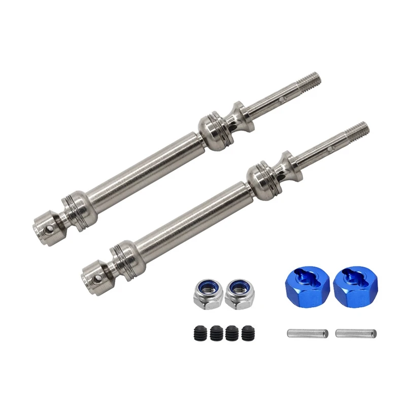 For Traxxas 1/10 Slash 4X4 Huanqi 727 Mountain Rat Metal Front And Rear Drive Shaft Spline CVD