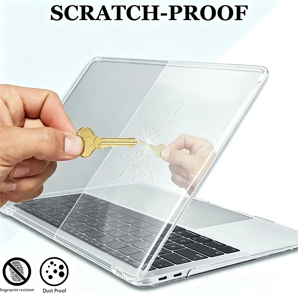 Crystal Clear Laptop Case for Macbook Air 13.6 M4 15 M3 Hard Cover for Mac Book Neo 2026 Pro 13 M1 M2 14 16 Sleeve Accessories