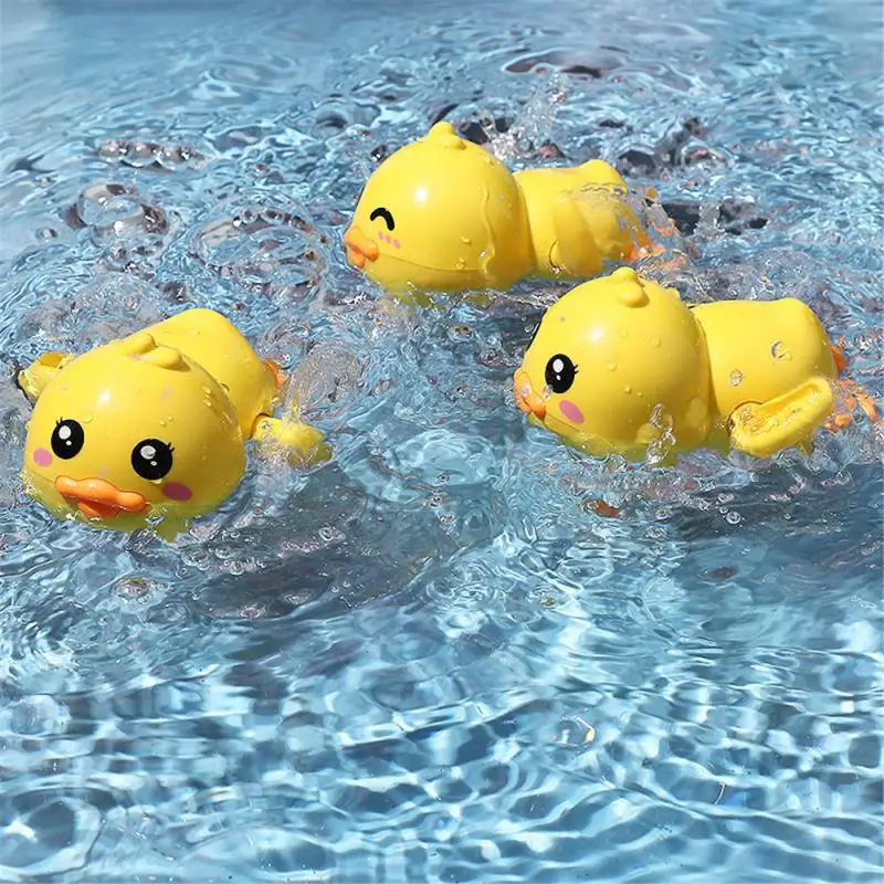 Giocattolo da bagno per bambini Cute Little Duck Fun Water giocattolo interattivo vasca da bagno per bambini nuoto che gioca ad acqua giocattolo a orologeria regalo per bambini