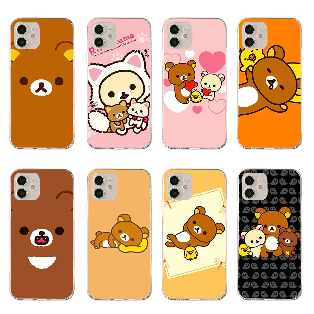 SM-62 Rilakuma Silicone TPU Case for Realme Narzo 50 50I 50a Prime 9 10 Pro C30S C35 C55 Plus Cover Soft