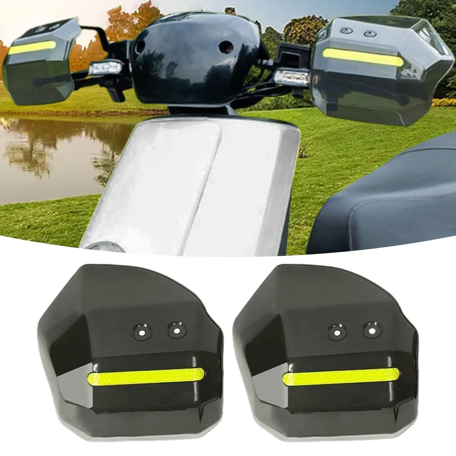 2 Pieces Motorcycle Handguards Handle Protector Shields Windproof for E