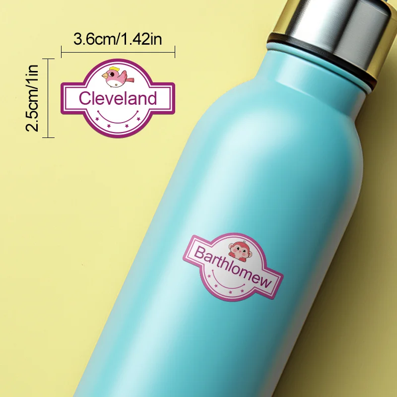 Personalized Eco-Friendly Stickers Kit-Waterproof Name Tags for Bottles, School Accessories | Custom Text,Durable Material