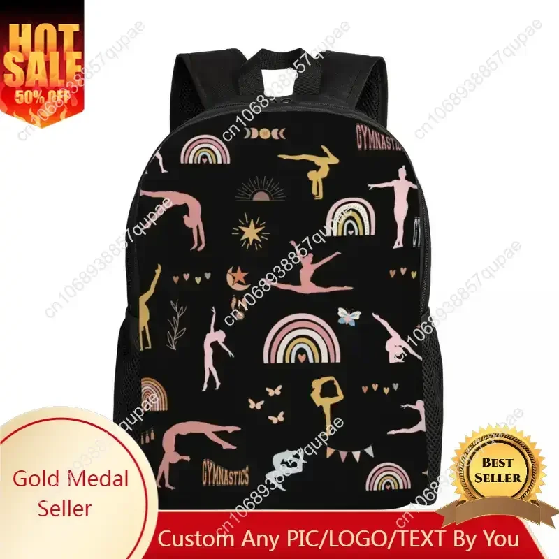 

Dance Rhythmic Gymnastics Travel Backpack Men Women School Computer Bookbag College Student Daypack Bags