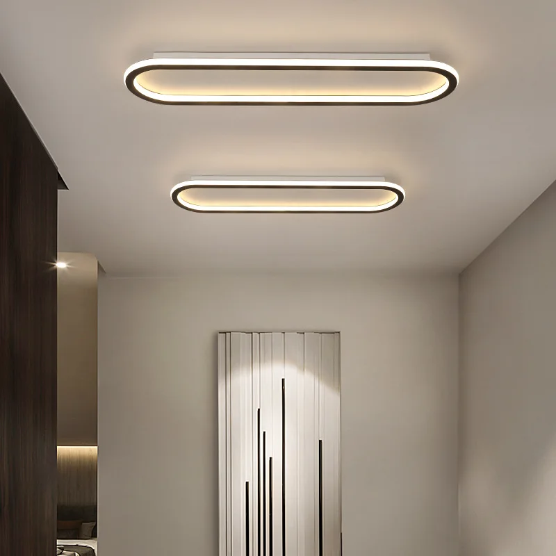 Modern Simple LED Ceiling Light Long Strip Ceiling Lighting For Bedroom Study Corridor Hallway Aisle Porch Decor Ceiling Lamp