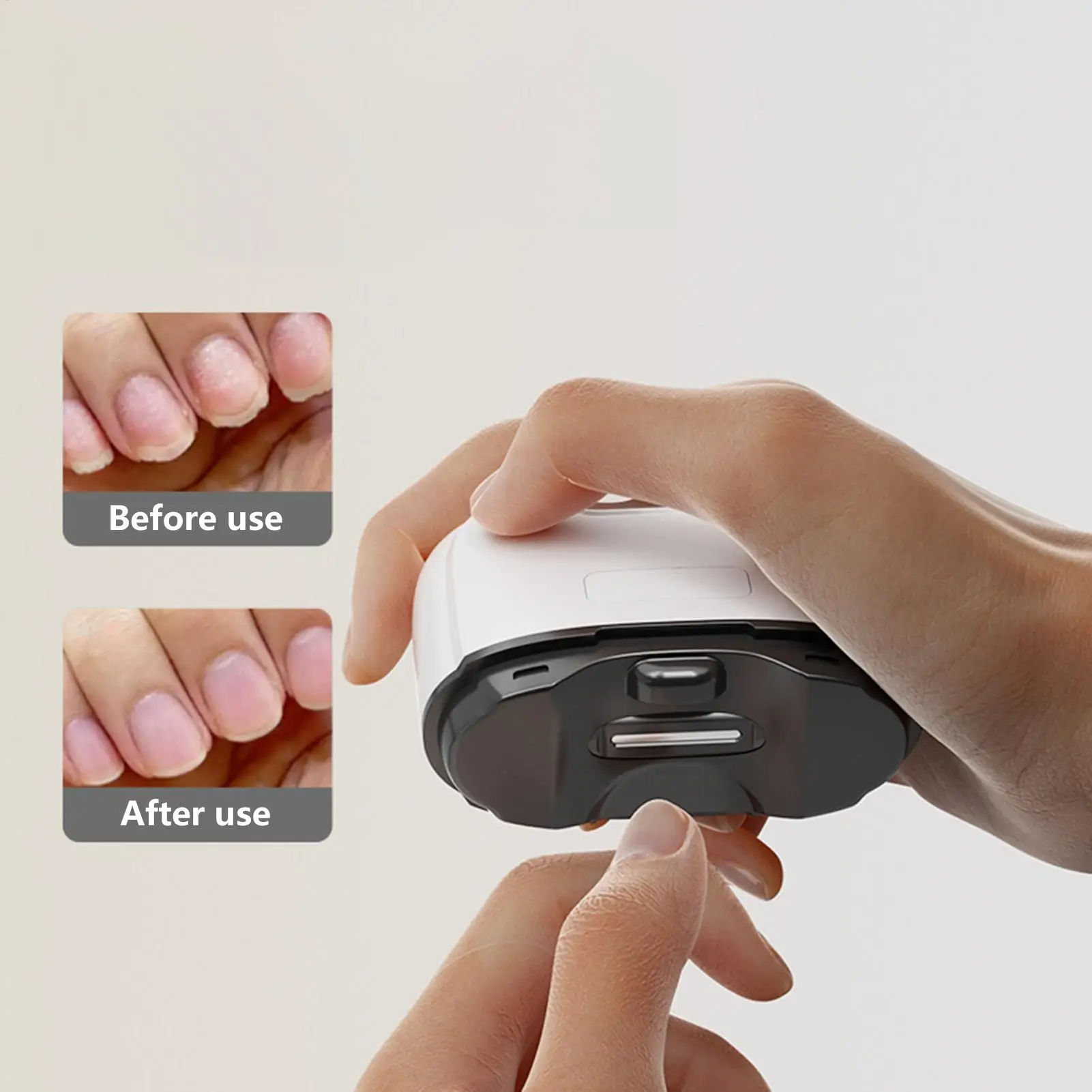 Automatischer Nagelknipser mit LED-Licht, elektrischer Polierer und Maniküre-Schleifer für Babys, Senioren, Finger- und Zehennägel, Maniküre – Detail 15