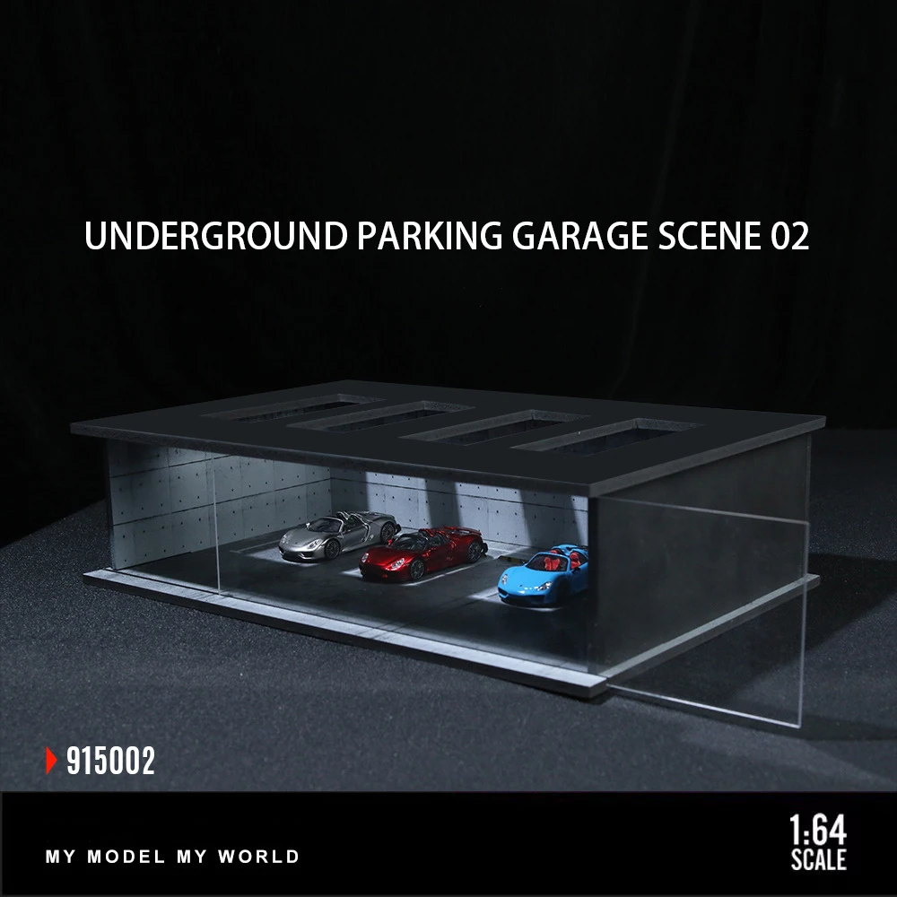 

1:64 Underground Parking Garage Scene Model Assembled Car Garage Lighting Version 02,Car Parking Lot Miniatures Model