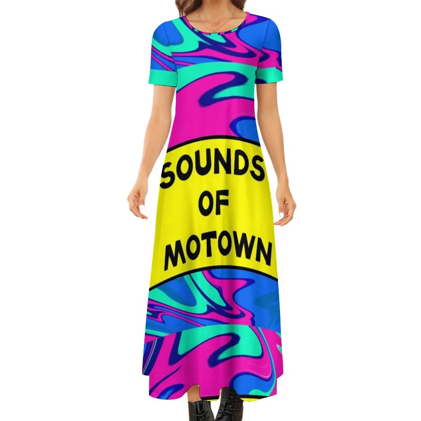 

sounds of Motown Round Neck Short Sleeve Dress Women"s skirt Womens dresses summer dresses birthday dress for women luxury 2024