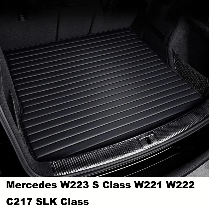 

Stripe Custom Style Car Trunk Mats for Mercedes W223 S Class W221 W222 C217 SLK Class C117 Car Accessories