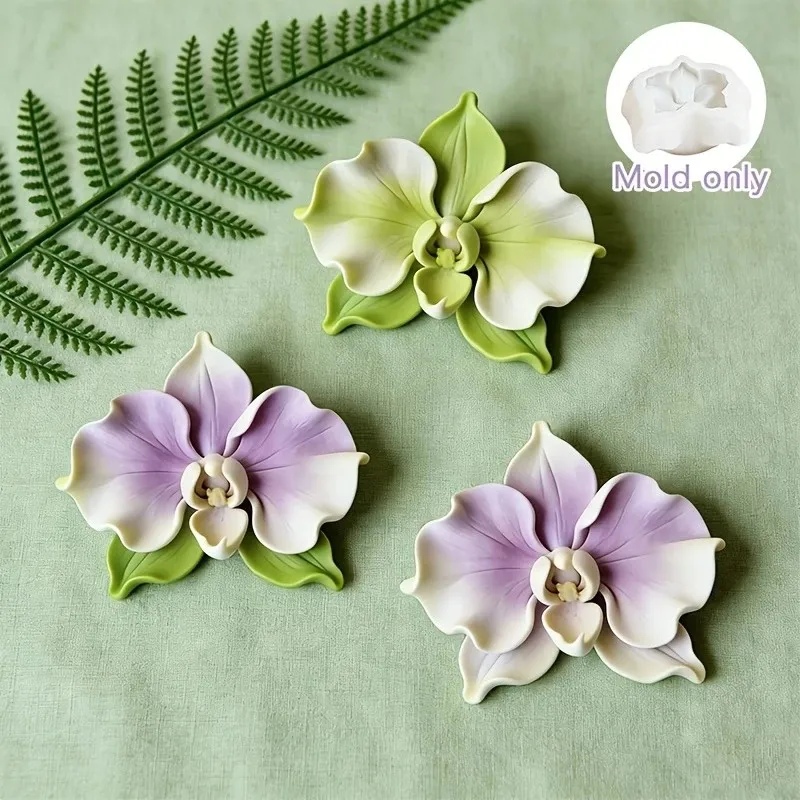 resin casting molds mini orchid-shaped candle silicone mold handmade diy floral mold the texture is delicate and well-defined