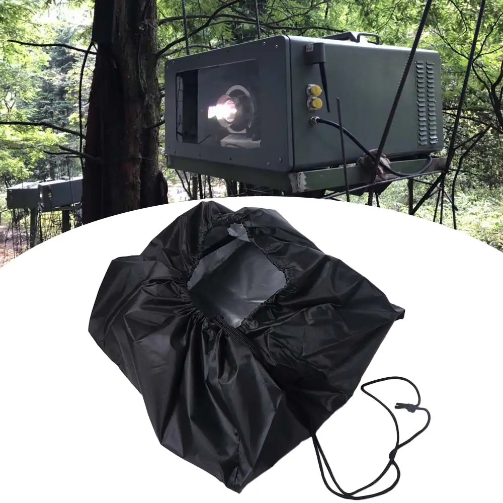 

Drawstring Design Projector Cover Ceiling Mounted Water Protection Projector Dust Proof Case Black Easily Folded