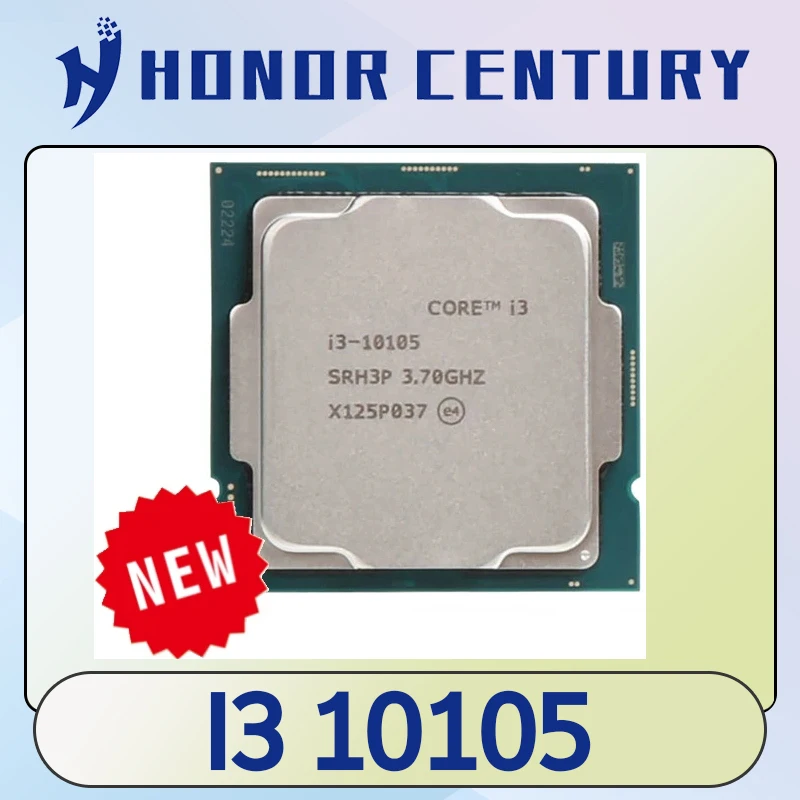 

NEW Core i3 10105 3.7GHz Quad-Core Eight-Thread CPU Processor L3 = 6M 65W LGA 1200 No Fan H510 Motherboard