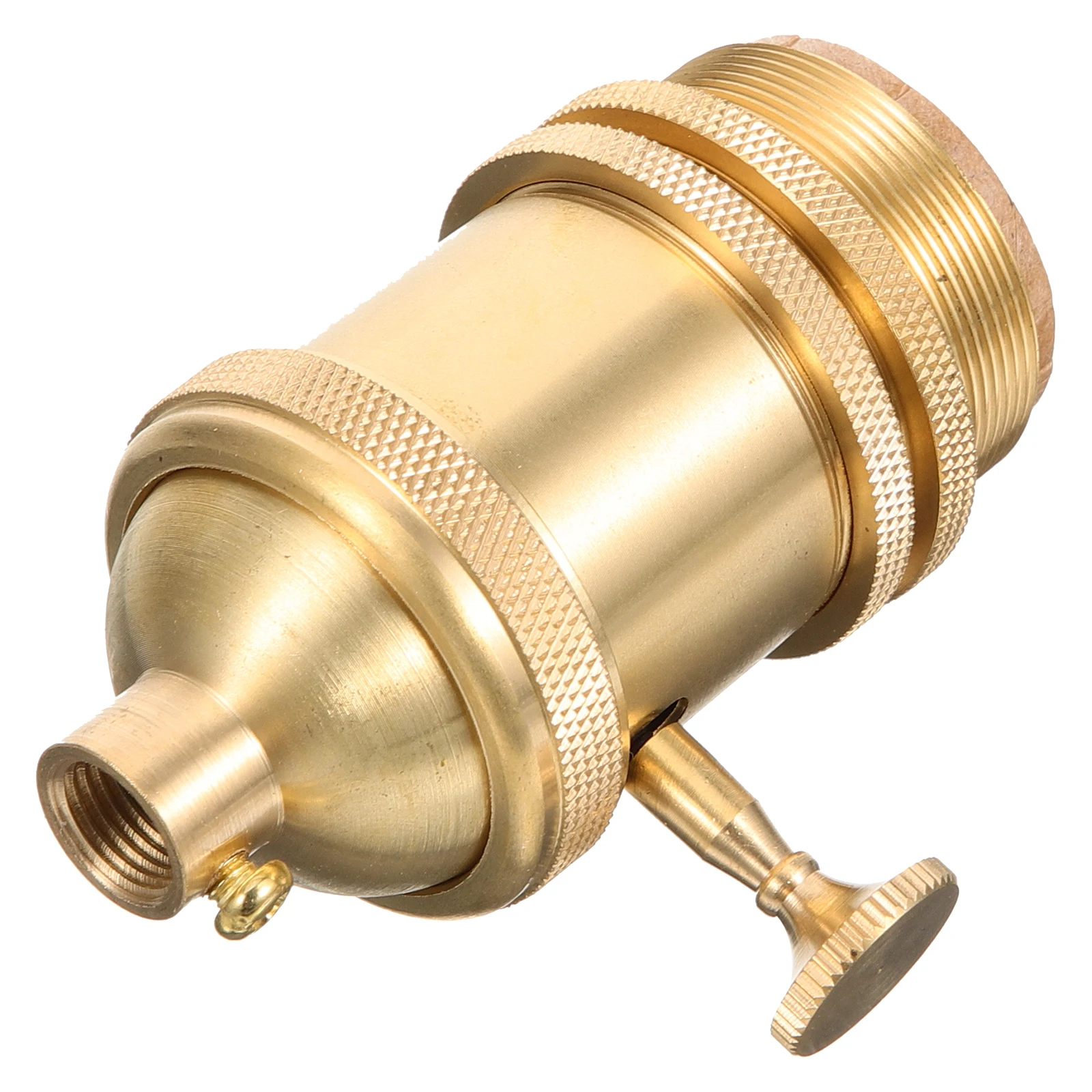 

1pcs Retro Copper Lamp Holder E26E27 Socket DIY Pendant Light Base Vintage Edison Turn Knob Switch Metal Accessories