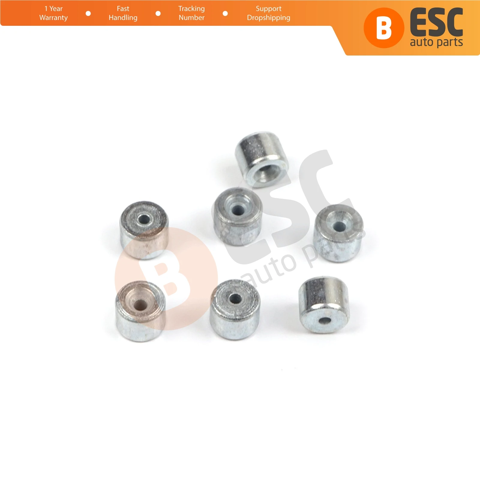 ECR016 100 Pieces Car Window Regulator Winder Repair Steel Cable Wire Rope End Fitting Pin Stop Sleeve Crimp Rivet 6.5x5/1.7 mm