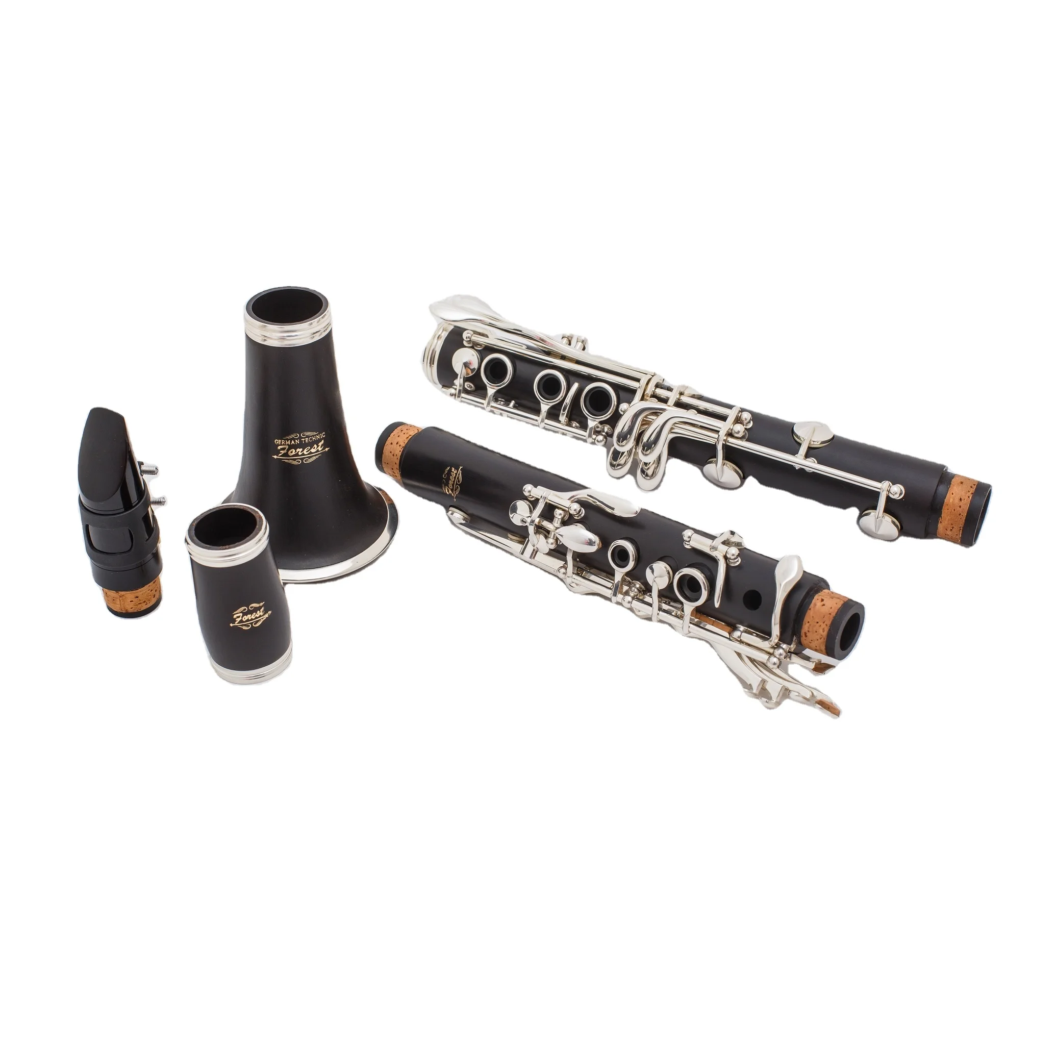 

Chinese Factory Bb Greenline Clarinet Composite Wood Body Silver Plated Clarinet OEM For Wholesales