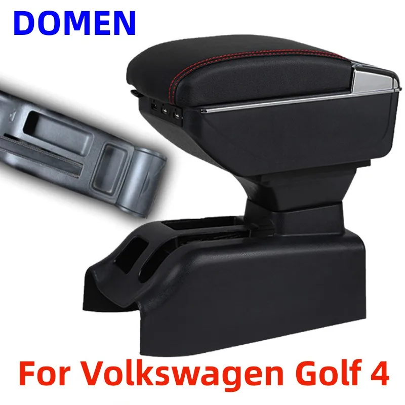 For Volkswagen Golf 4 Armrest box Original dedicated central armrest box modification accessories Dual Layer USB Charging