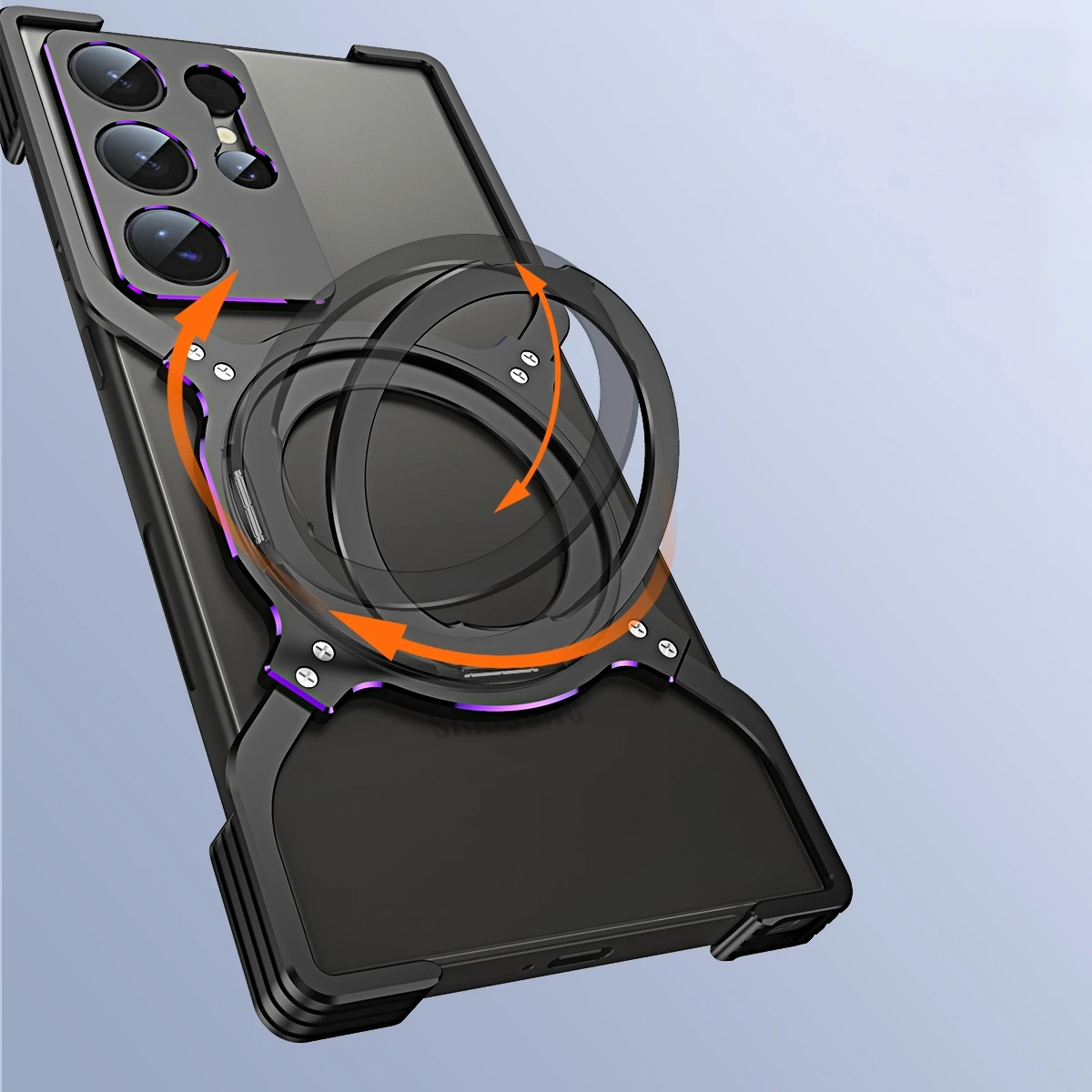 

Case For Samsung Galaxy S24 Ultra Cover Aluminum Metal Frame Magnetic Bracket Cases For Galaxy S24 Ultra Shockproof Bumper Funda