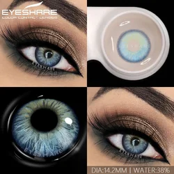 EYESHARE 1pair Colored Lenses for Eyes Fashion Blue Eye Lenses Green Contacts Brown Lens Gray Pupils Yearly Lenses Beauty Makeup