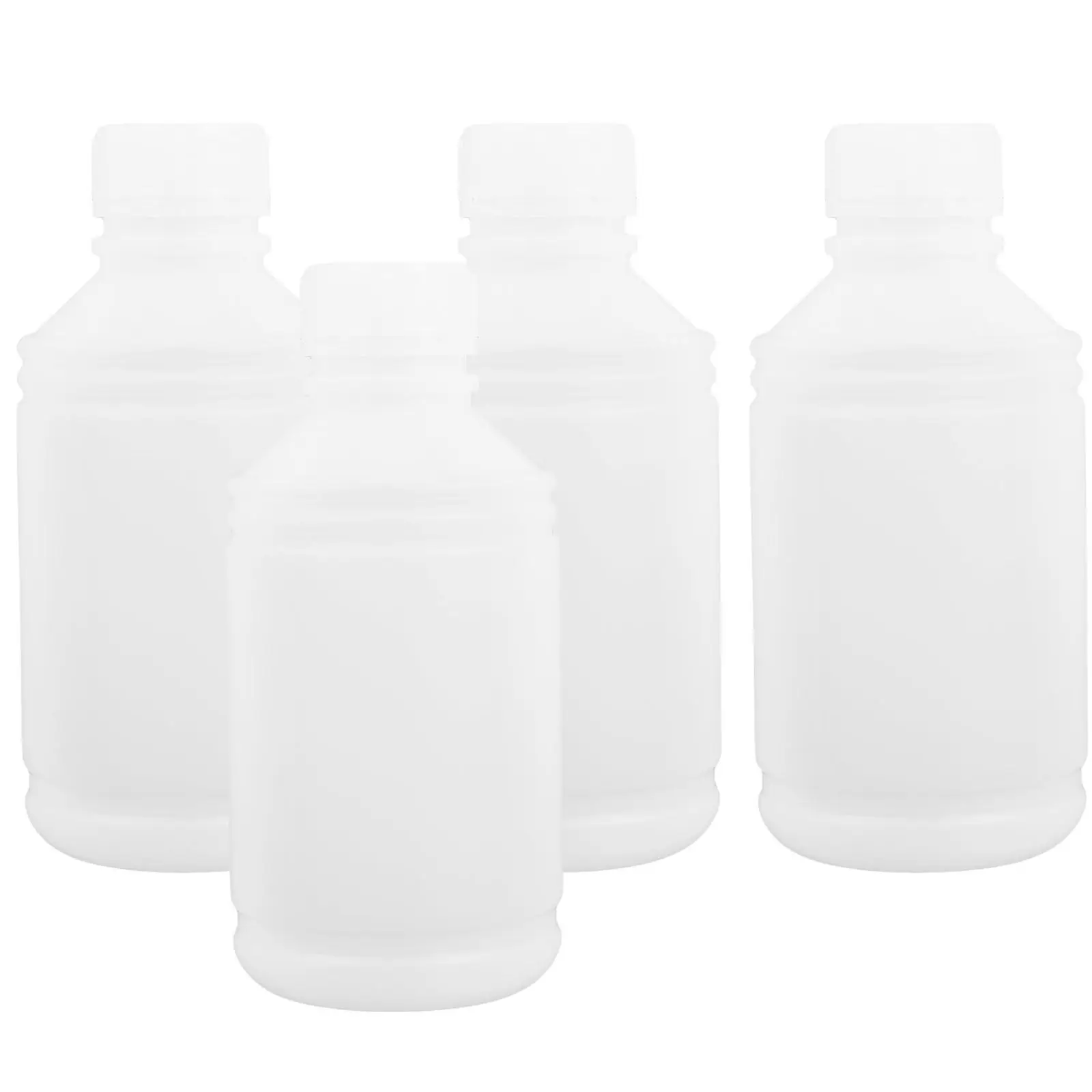 4Pcs Plastic Bottles Small Round Liquid Storage Sample Bottles Leak Proof Sealing Ink Containers Impact Resistant